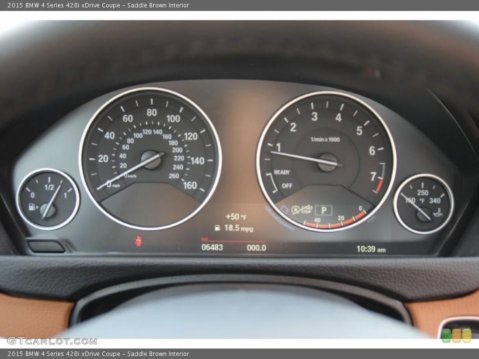Saddle Brown Interior Gauges for the 2015 BMW 4 Series 428i xDrive Coupe #102685759