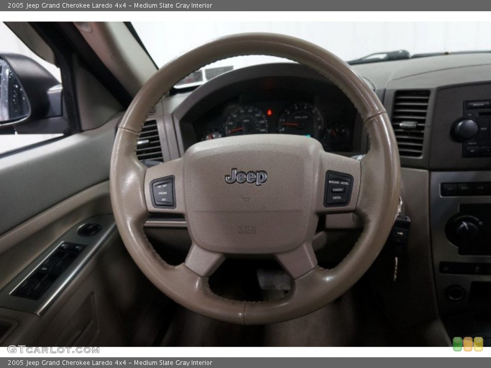 Medium Slate Gray Interior Steering Wheel for the 2005 Jeep Grand Cherokee Laredo 4x4 #102686086