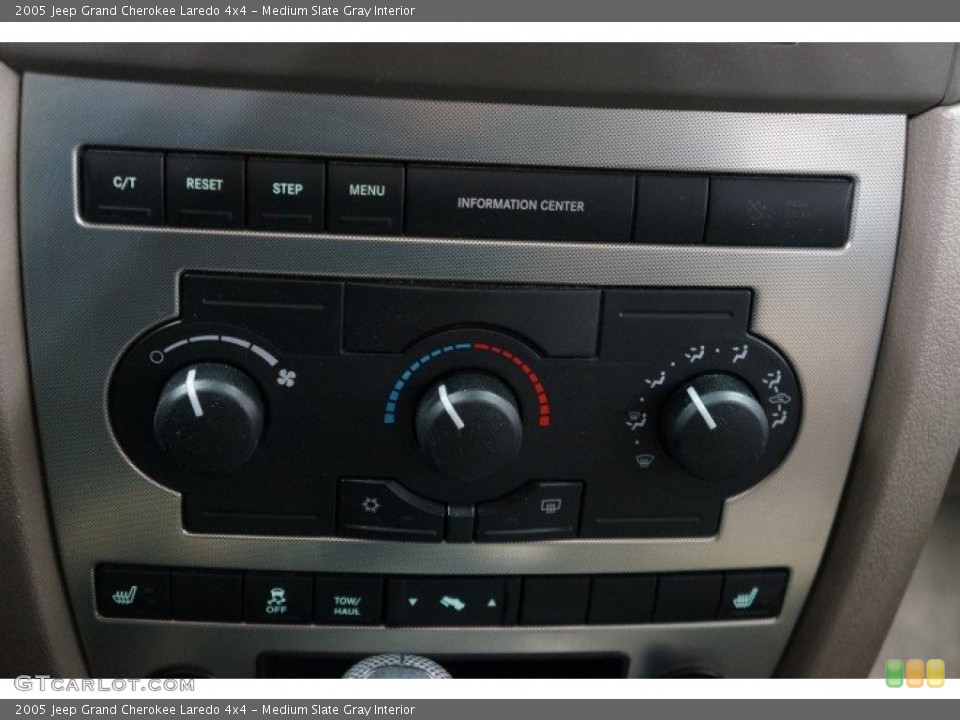 Medium Slate Gray Interior Controls for the 2005 Jeep Grand Cherokee Laredo 4x4 #102686185