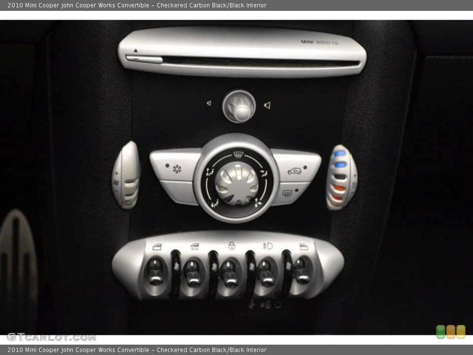 Checkered Carbon Black/Black Interior Controls for the 2010 Mini Cooper John Cooper Works Convertible #102688900