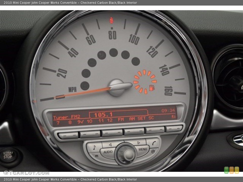 Checkered Carbon Black/Black Interior Gauges for the 2010 Mini Cooper John Cooper Works Convertible #102688922