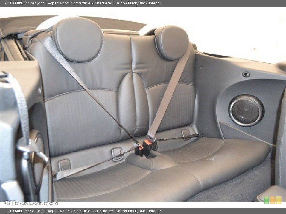 Checkered Carbon Black/Black Interior Rear Seat for the 2010 Mini Cooper John Cooper Works Convertible #102689008