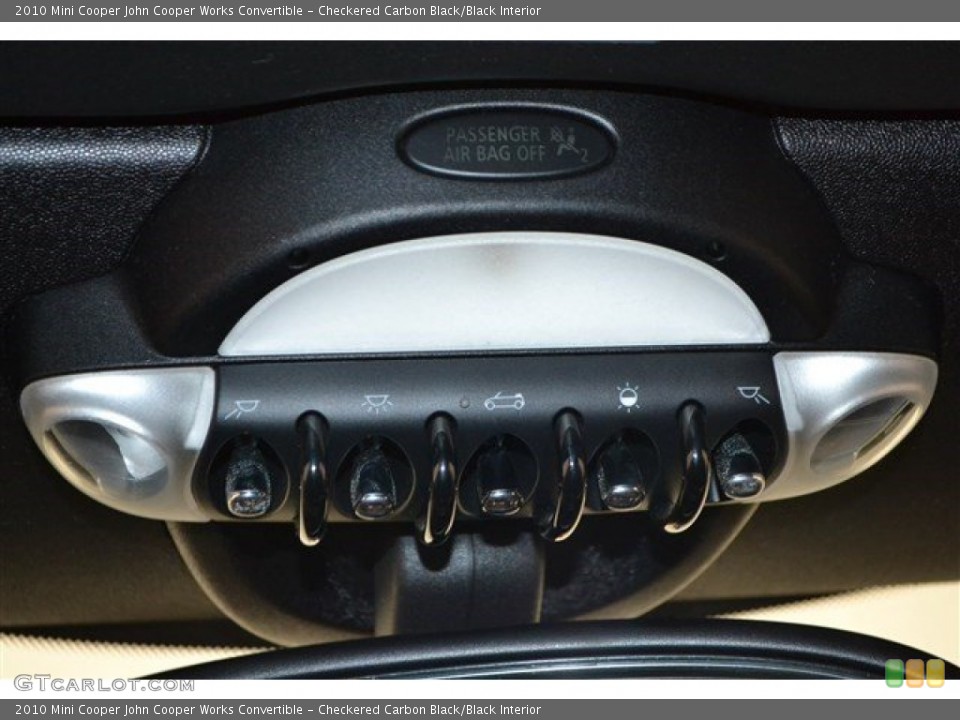Checkered Carbon Black/Black Interior Controls for the 2010 Mini Cooper John Cooper Works Convertible #102689108