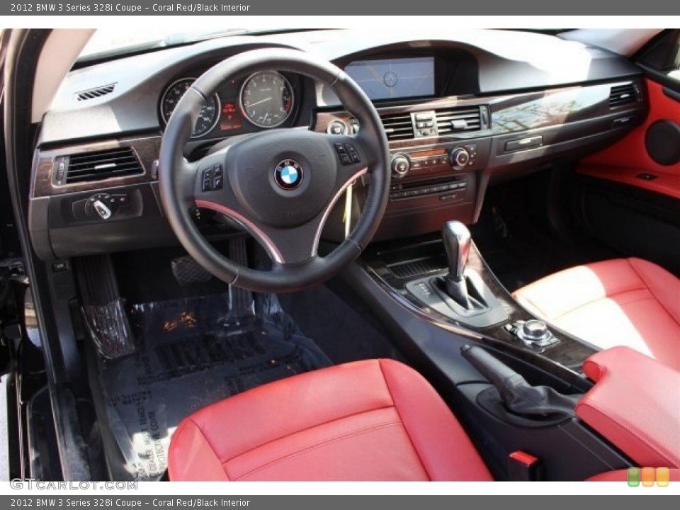 Coral Red/Black Interior Photo for the 2012 BMW 3 Series 328i Coupe #102700268