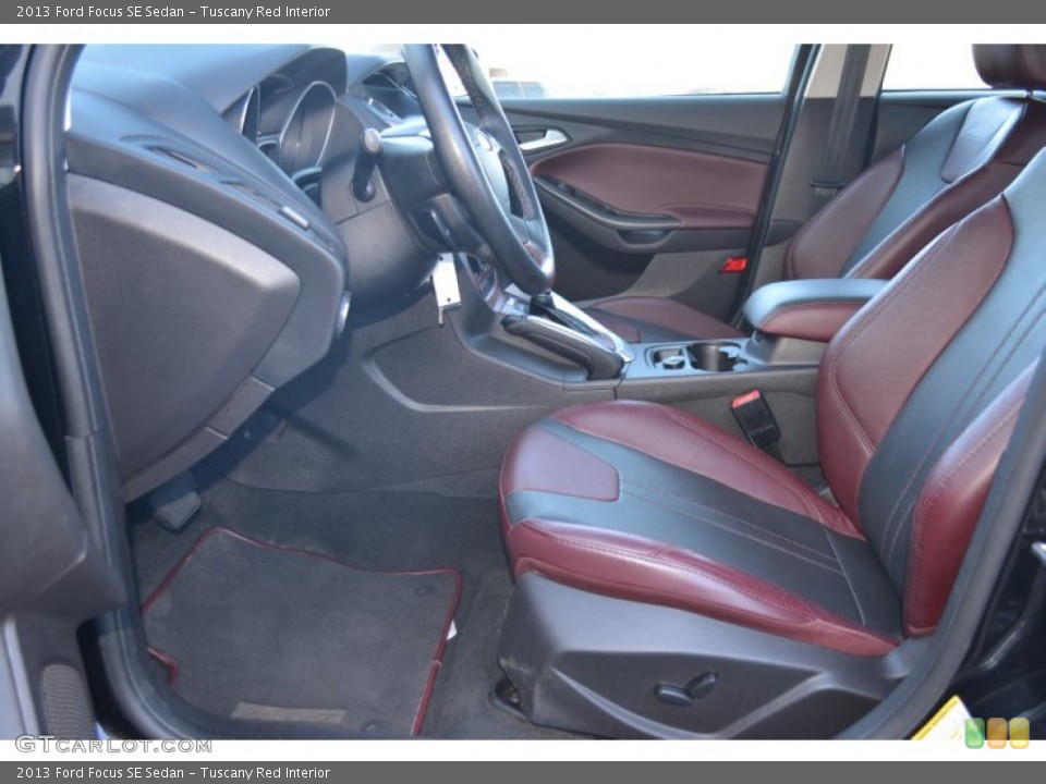 Tuscany Red Interior Front Seat for the 2013 Ford Focus SE Sedan #102701576