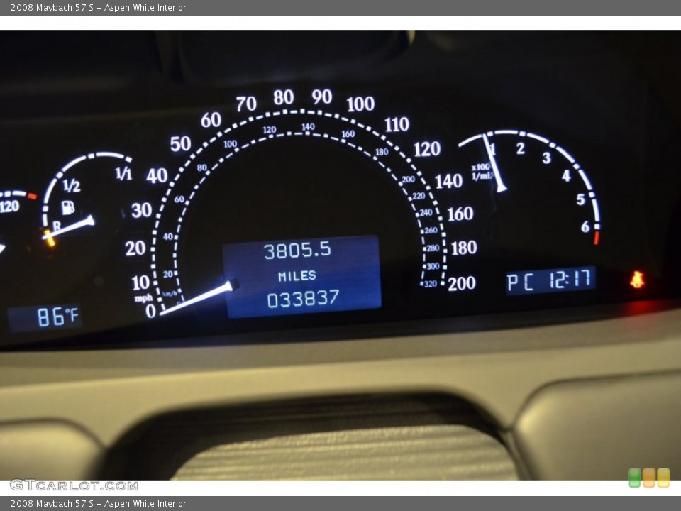Aspen White Interior Gauges for the 2008 Maybach 57 S #102702404