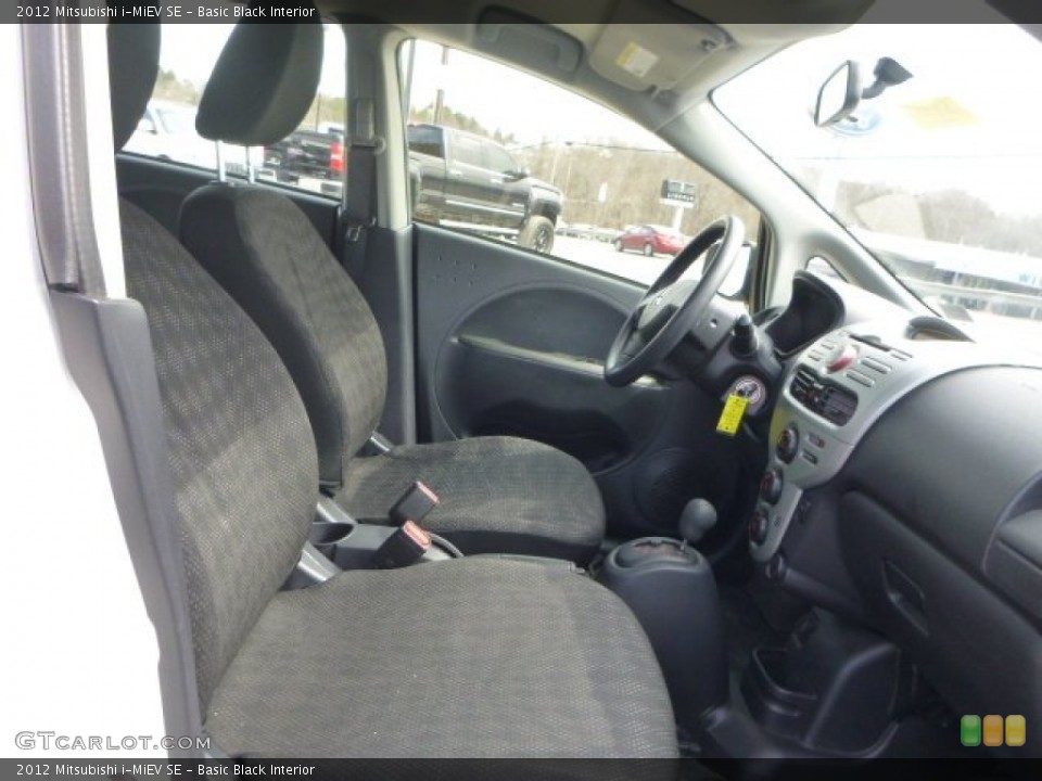 Basic Black Interior Front Seat for the 2012 Mitsubishi i-MiEV SE #102715214