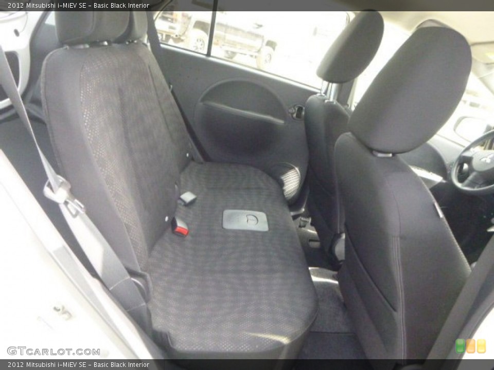Basic Black Interior Rear Seat for the 2012 Mitsubishi i-MiEV SE #102715253