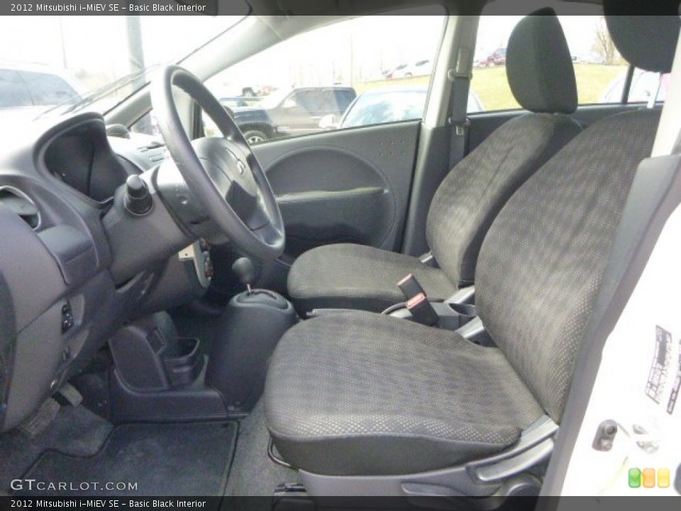 Basic Black Interior Front Seat for the 2012 Mitsubishi i-MiEV SE #102715280