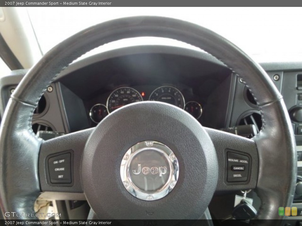 Medium Slate Gray Interior Steering Wheel for the 2007 Jeep Commander Sport #102721889