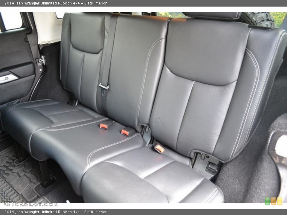Black Interior Rear Seat for the 2014 Jeep Wrangler Unlimited Rubicon 4x4 #102734806