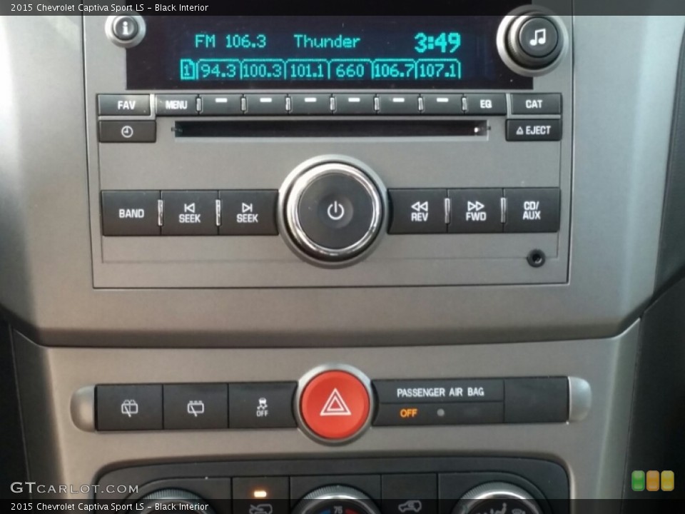 Black Interior Controls for the 2015 Chevrolet Captiva Sport LS #102755956