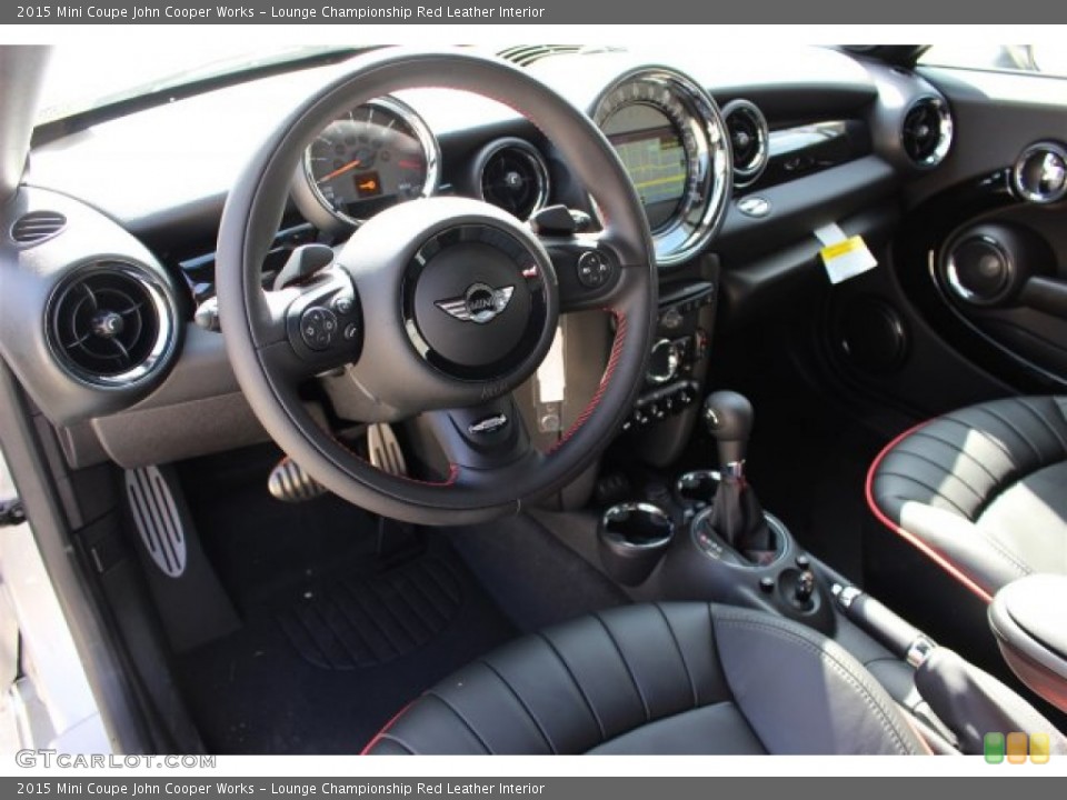 Lounge Championship Red Leather Interior Photo for the 2015 Mini Coupe John Cooper Works #102763970