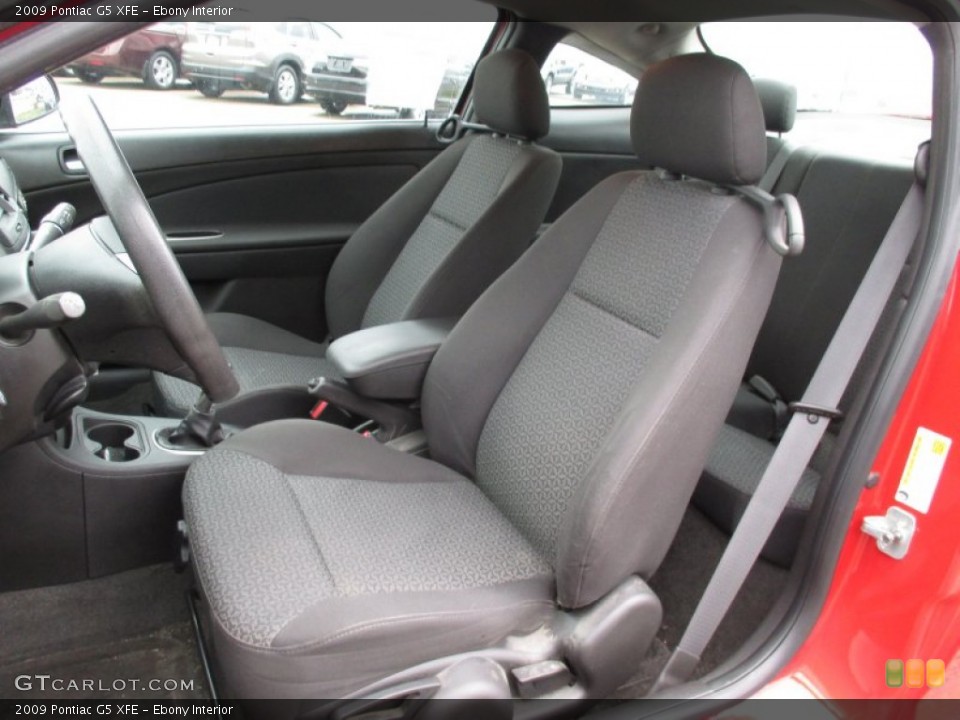 Ebony Interior Front Seat for the 2009 Pontiac G5 XFE #102766970