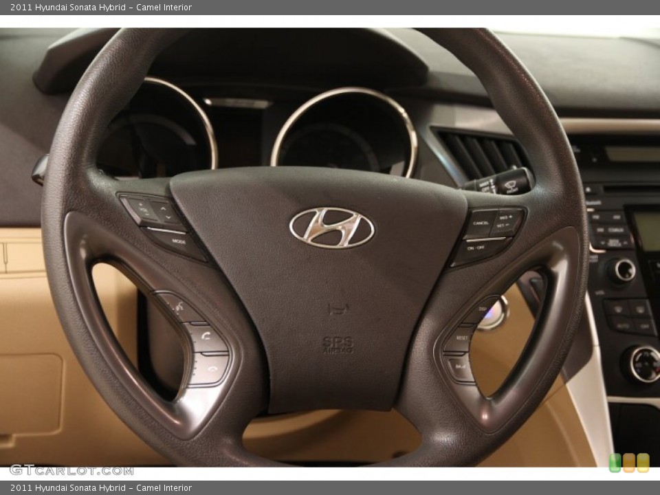 Camel Interior Steering Wheel for the 2011 Hyundai Sonata Hybrid #102773342