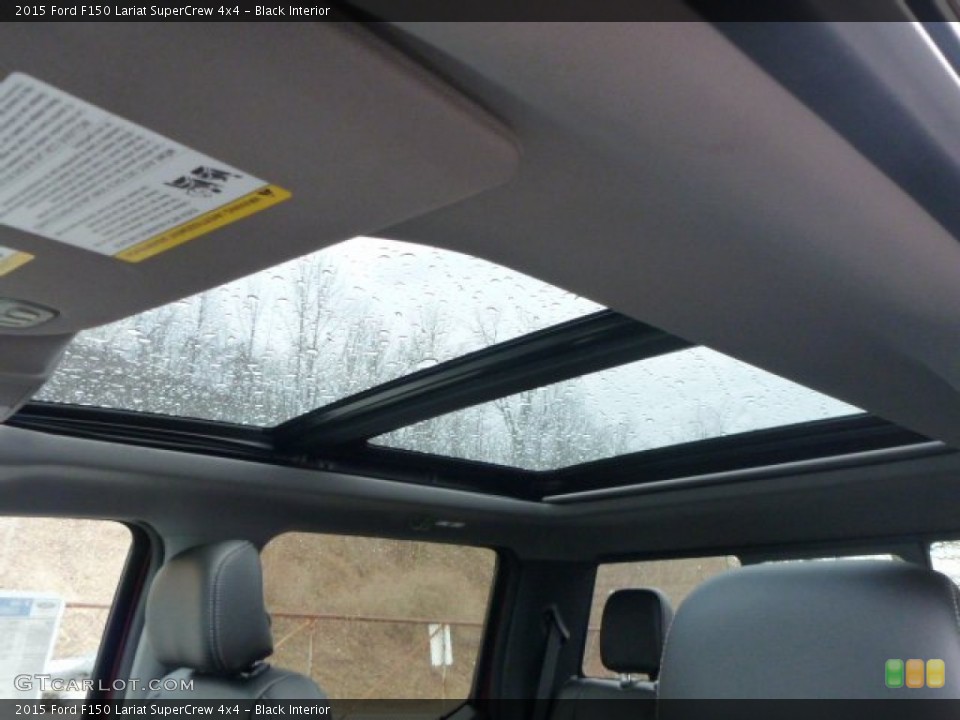Black Interior Sunroof for the 2015 Ford F150 Lariat SuperCrew 4x4 #102773588