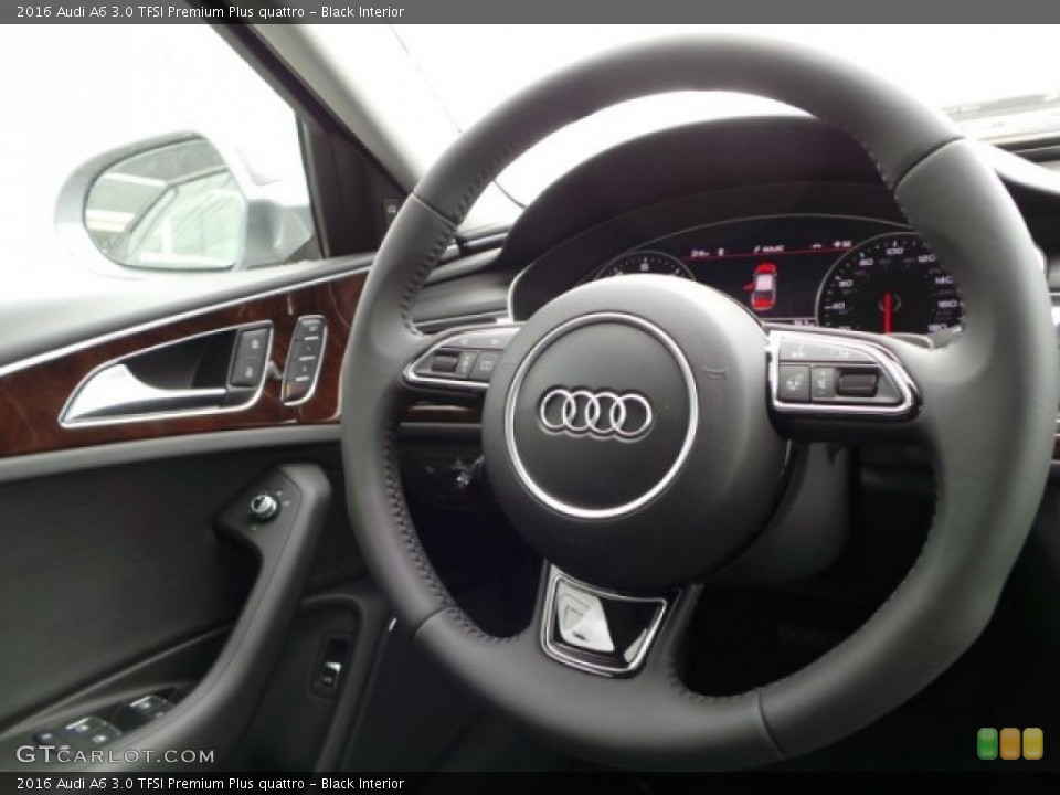 Black Interior Steering Wheel for the 2016 Audi A6 3.0 TFSI Premium Plus quattro #102776924