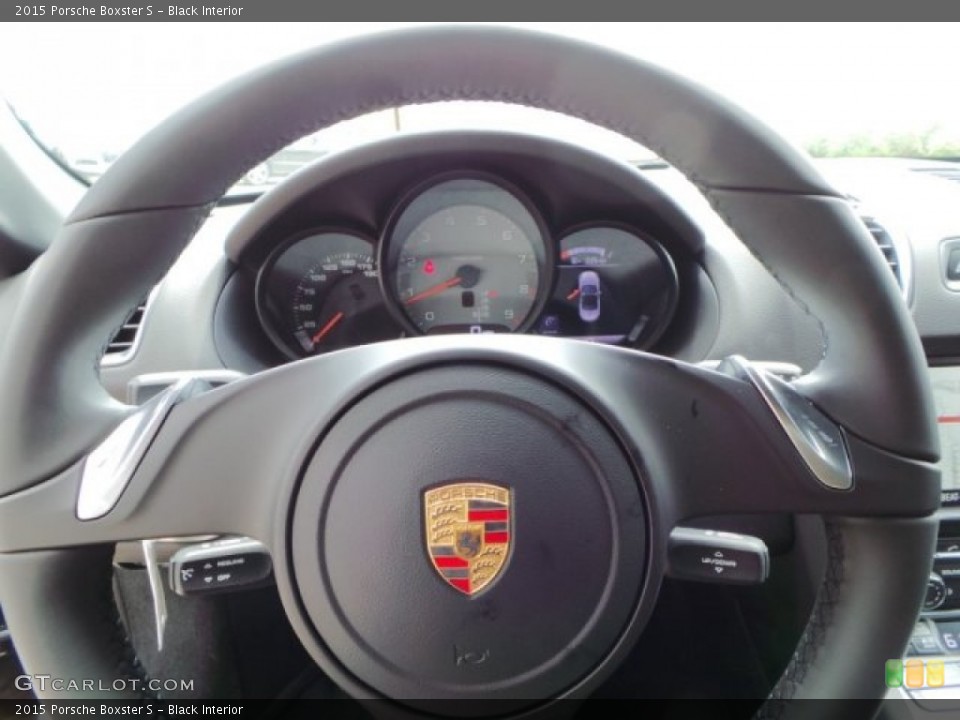 Black Interior Steering Wheel for the 2015 Porsche Boxster S #102777548