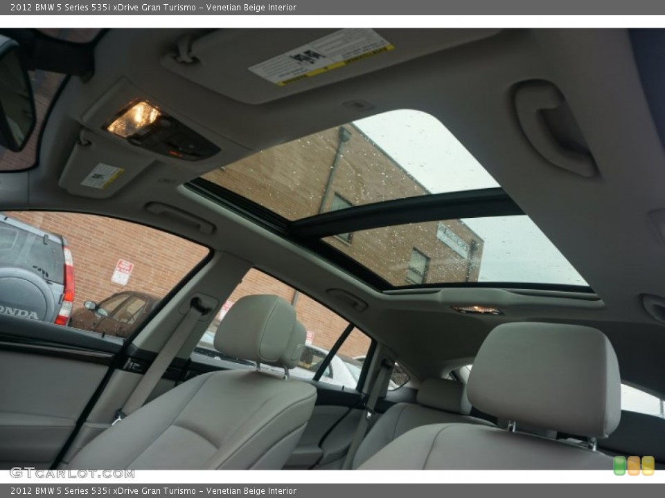 Venetian Beige Interior Sunroof for the 2012 BMW 5 Series 535i xDrive Gran Turismo #102778556