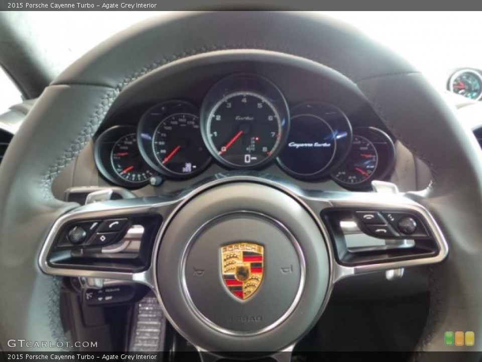 Agate Grey Interior Steering Wheel for the 2015 Porsche Cayenne Turbo #102780203