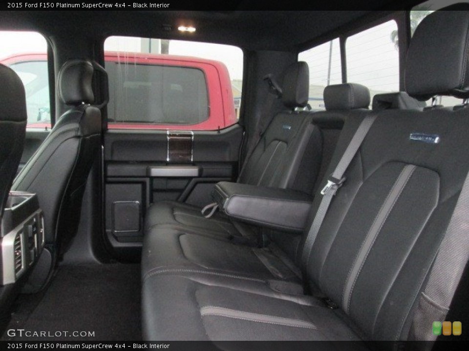 Black Interior Rear Seat for the 2015 Ford F150 Platinum SuperCrew 4x4 #102781718