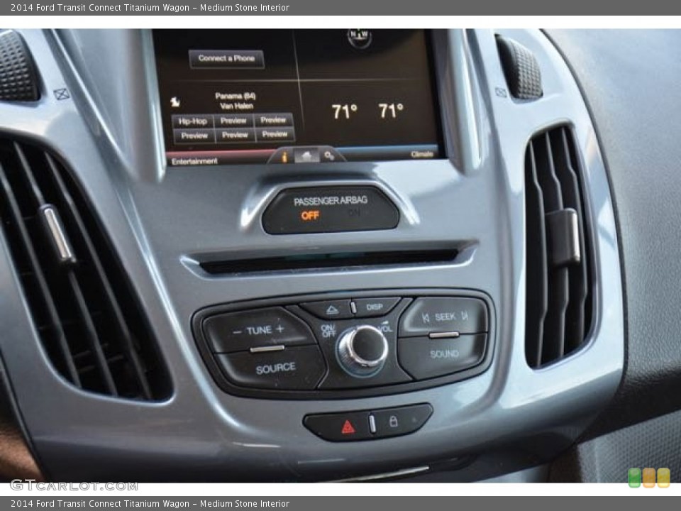 Medium Stone Interior Controls for the 2014 Ford Transit Connect Titanium Wagon #102782051