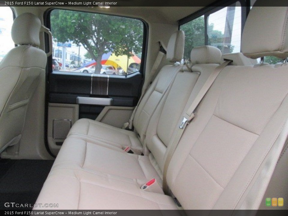 Medium Light Camel Interior Rear Seat for the 2015 Ford F150 Lariat SuperCrew #102782190