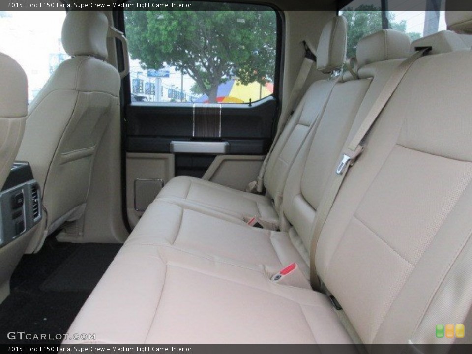 Medium Light Camel Interior Rear Seat for the 2015 Ford F150 Lariat SuperCrew #102782225