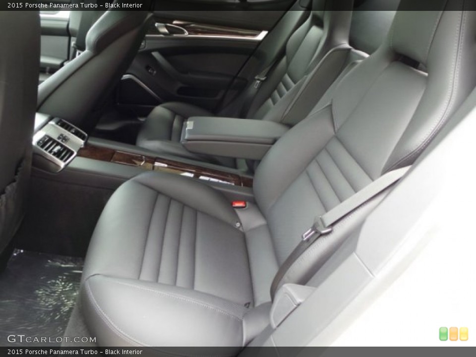 Black Interior Rear Seat for the 2015 Porsche Panamera Turbo #102782488