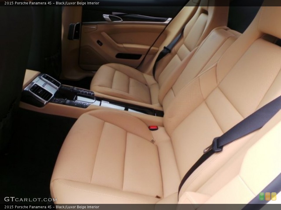 Black/Luxor Beige Interior Rear Seat for the 2015 Porsche Panamera 4S #102784661