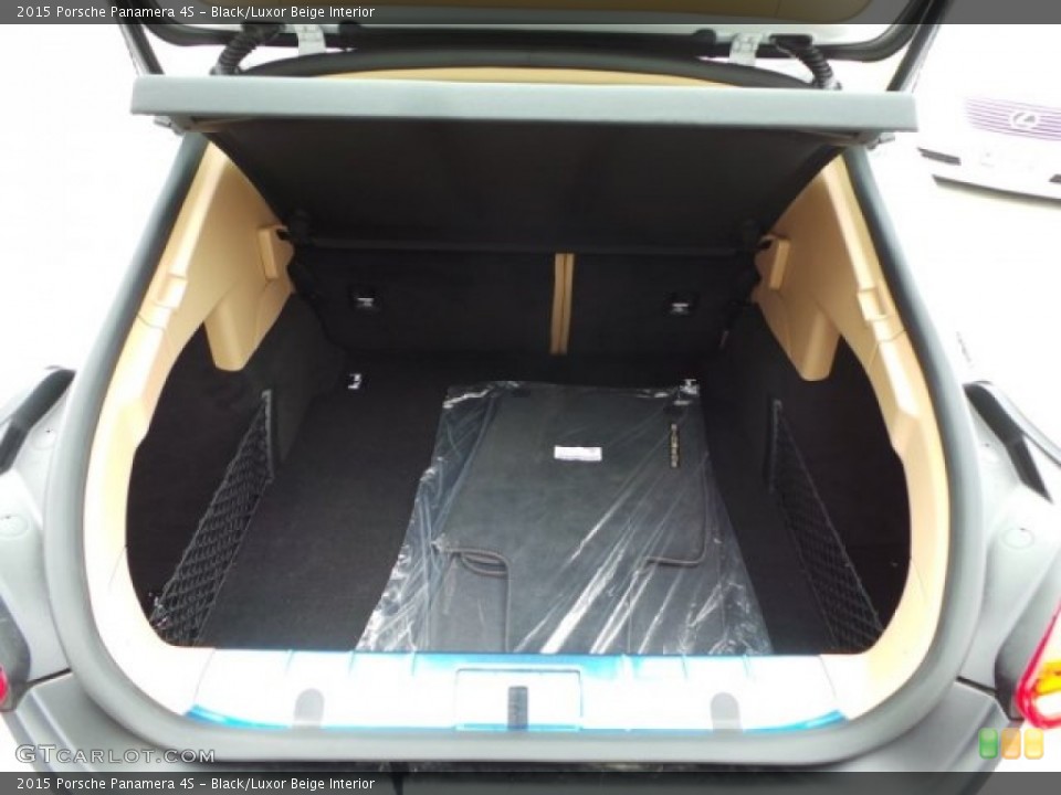 Black/Luxor Beige Interior Trunk for the 2015 Porsche Panamera 4S #102784748