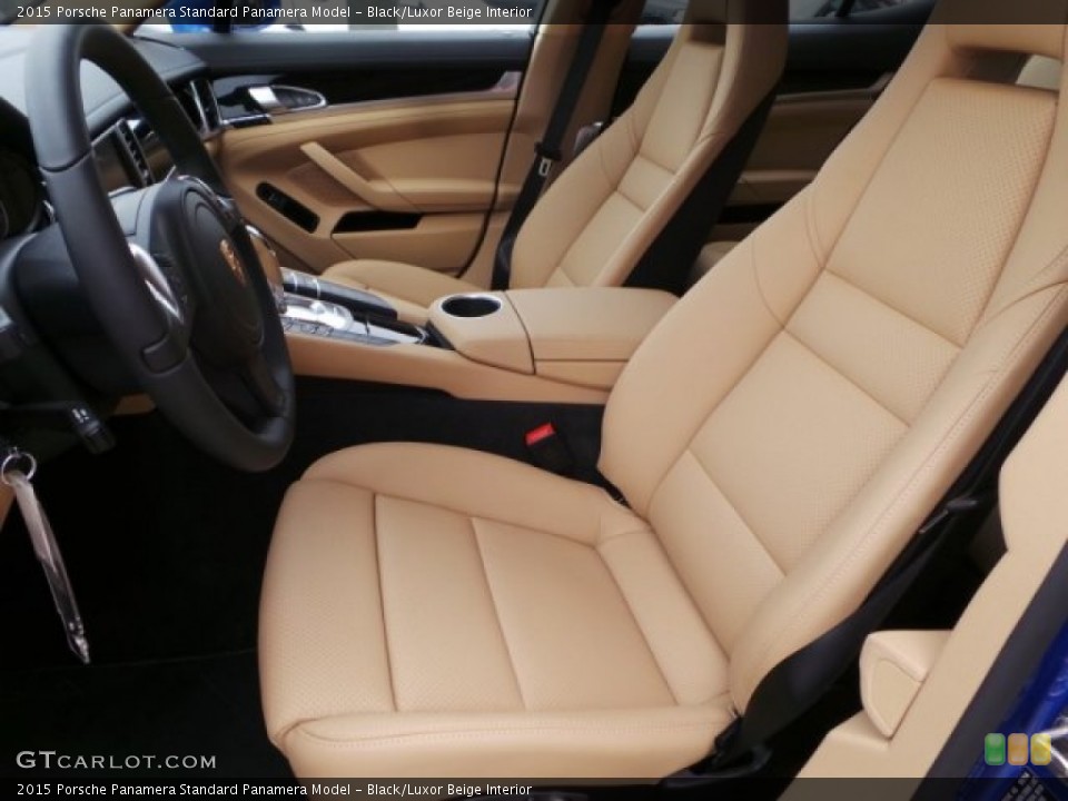 Black/Luxor Beige Interior Front Seat for the 2015 Porsche Panamera  #102785746