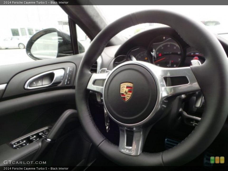 Black Interior Steering Wheel for the 2014 Porsche Cayenne Turbo S #102789419