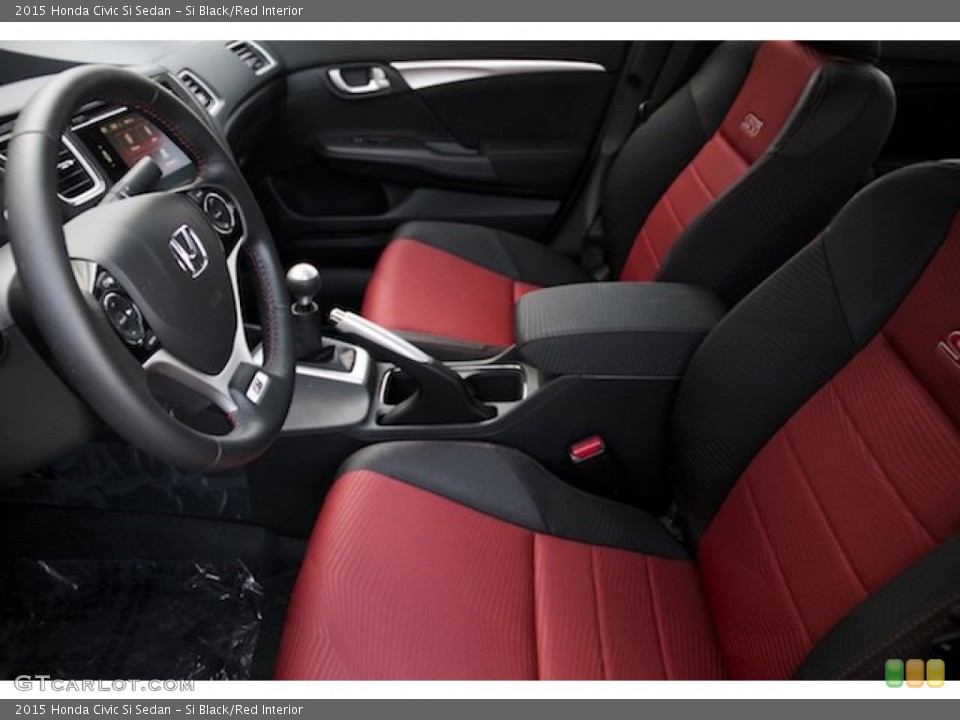 Si Black/Red Interior Front Seat for the 2015 Honda Civic Si Sedan #102812209