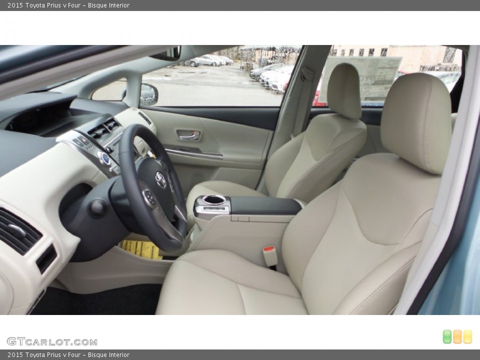 Bisque Interior Front Seat for the 2015 Toyota Prius v Four #102817549