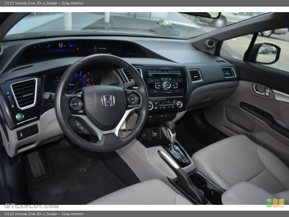 Gray Interior Prime Interior for the 2013 Honda Civic EX-L Sedan #102817966