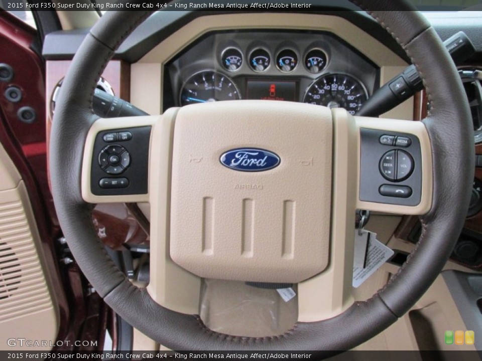 King Ranch Mesa Antique Affect/Adobe Interior Steering Wheel for the 2015 Ford F350 Super Duty King Ranch Crew Cab 4x4 #102832297
