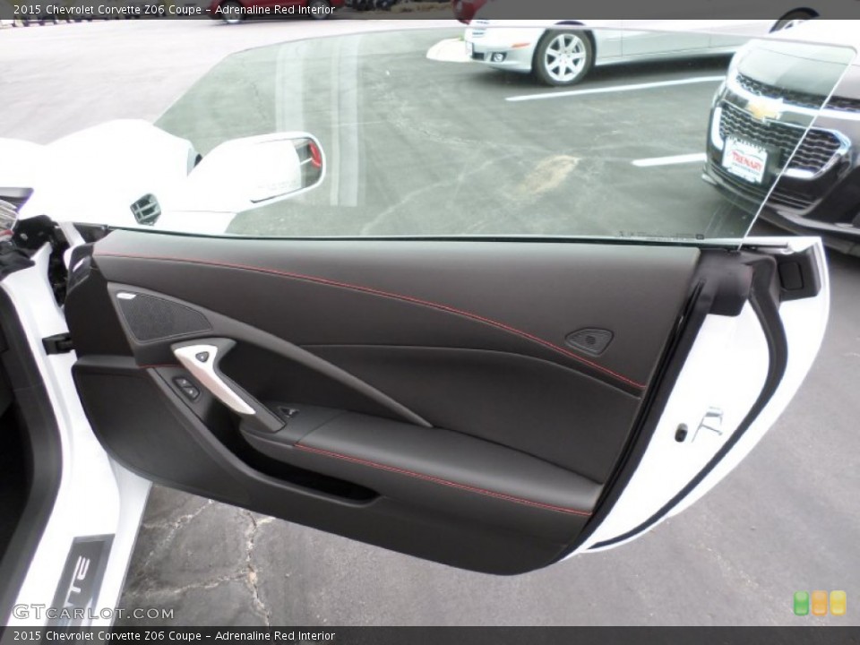Adrenaline Red Interior Door Panel for the 2015 Chevrolet Corvette Z06 Coupe #102832405