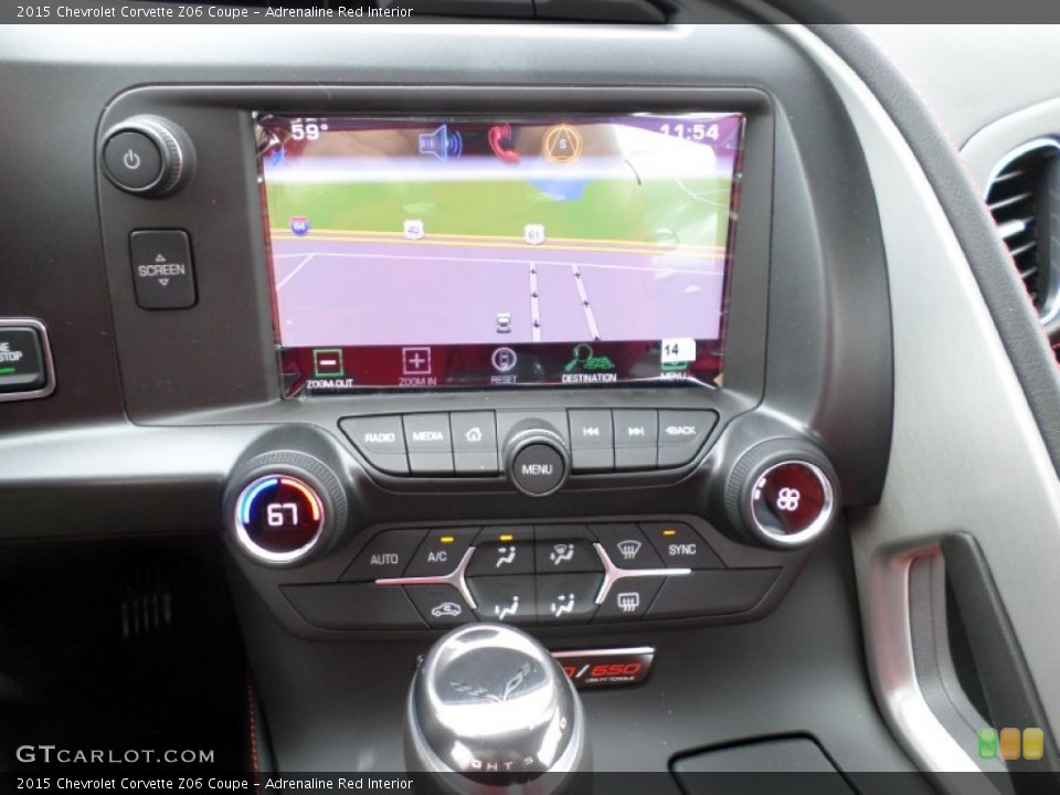 Adrenaline Red Interior Controls for the 2015 Chevrolet Corvette Z06 Coupe #102832822