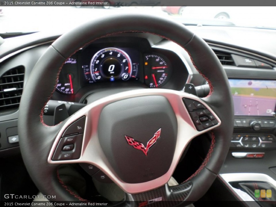 Adrenaline Red Interior Steering Wheel for the 2015 Chevrolet Corvette Z06 Coupe #102832942