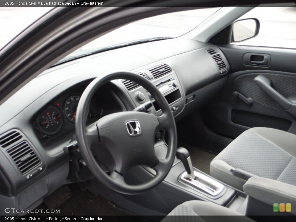 Gray Interior Photo for the 2005 Honda Civic Value Package Sedan #102835471