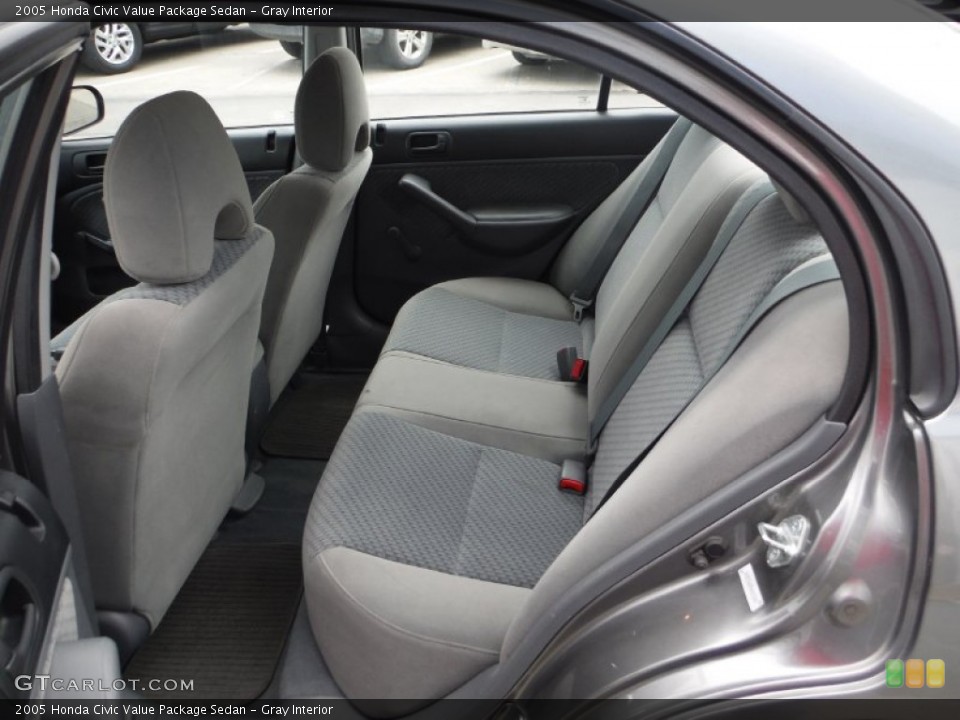 Gray Interior Rear Seat for the 2005 Honda Civic Value Package Sedan #102835648