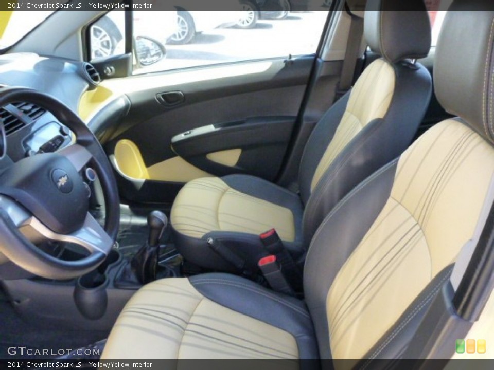 Yellow/Yellow Interior Front Seat for the 2014 Chevrolet Spark LS #102842724