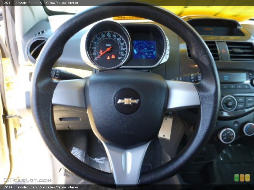 Yellow/Yellow Interior Steering Wheel for the 2014 Chevrolet Spark LS #102842773