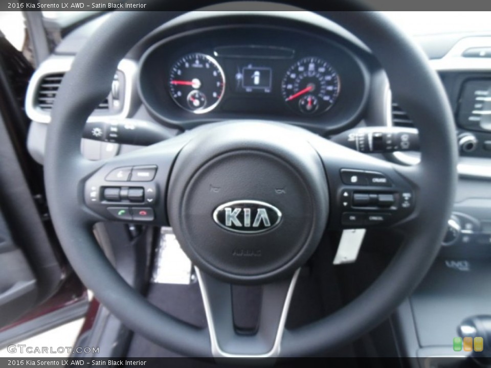 Satin Black Interior Steering Wheel for the 2016 Kia Sorento LX AWD #102846918