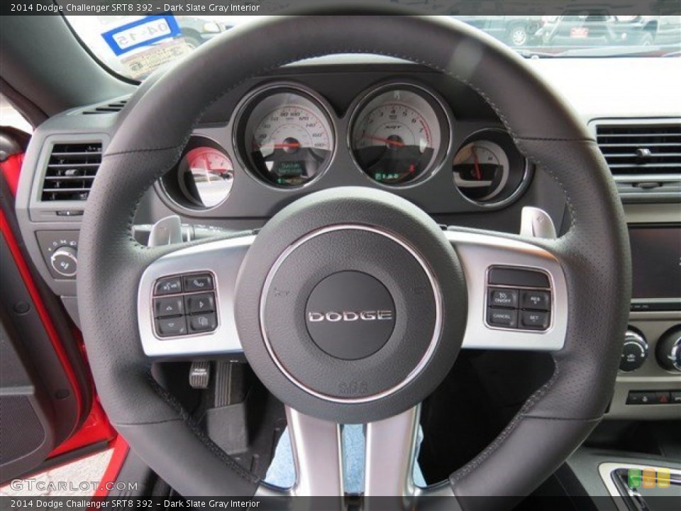 Dark Slate Gray Interior Steering Wheel for the 2014 Dodge Challenger SRT8 392 #102847800