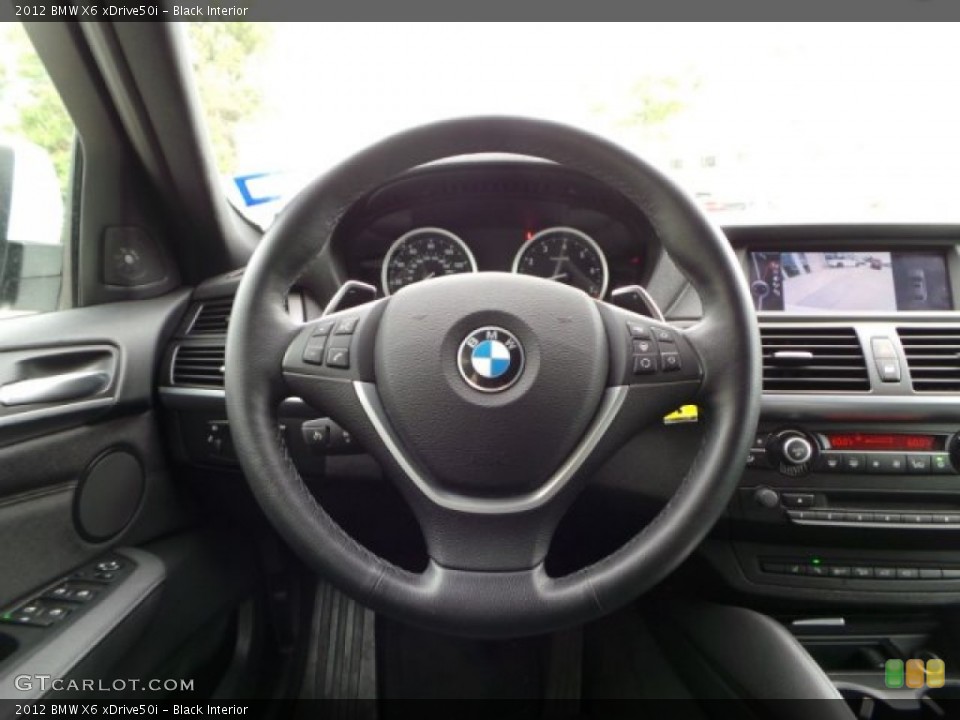 Black Interior Steering Wheel for the 2012 BMW X6 xDrive50i #102855358