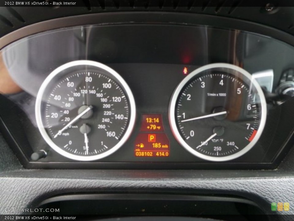 Black Interior Gauges for the 2012 BMW X6 xDrive50i #102855447