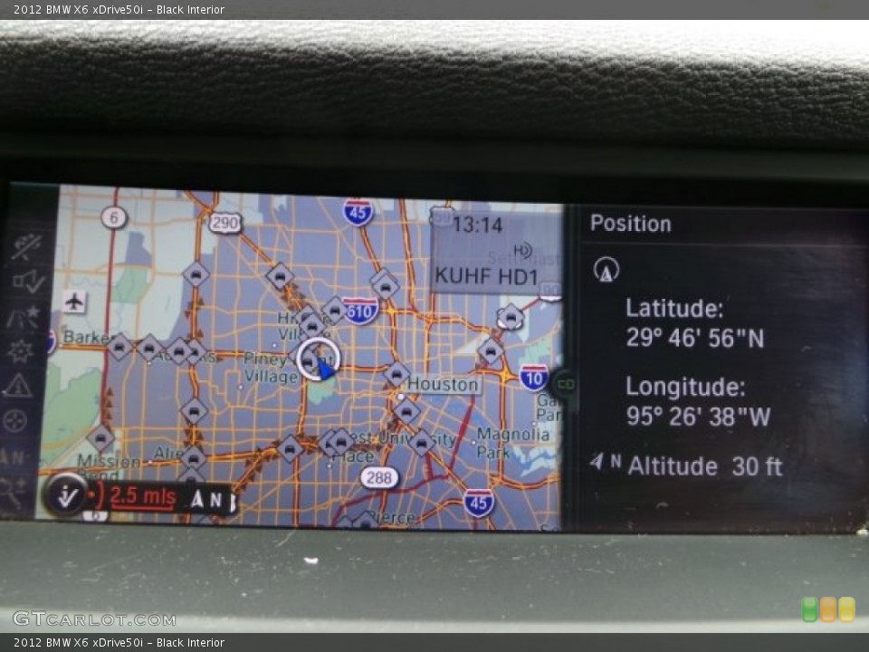 Black Interior Navigation for the 2012 BMW X6 xDrive50i #102855519