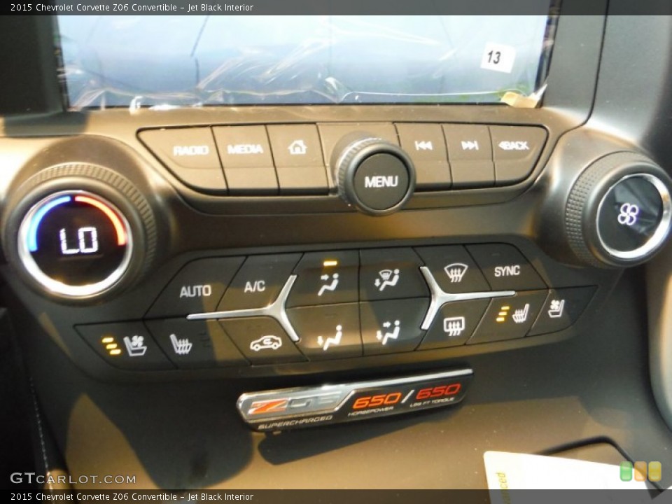 Jet Black Interior Controls for the 2015 Chevrolet Corvette Z06 Convertible #102855752